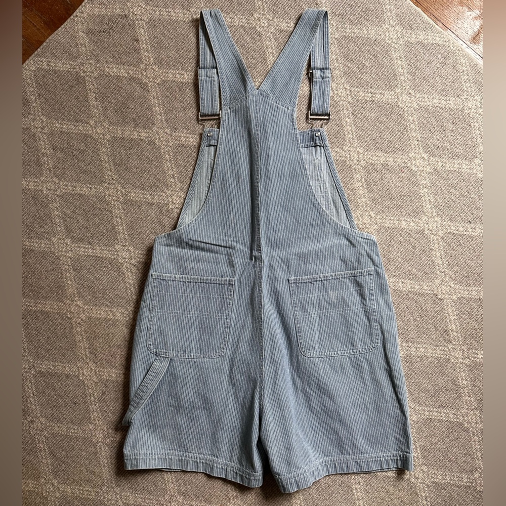 Vintage Women’s Bill Blass Light Blue Striped Overalls - Picture 4 of 4